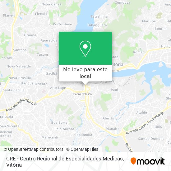 CRE - Centro Regional de Especialidades Médicas mapa