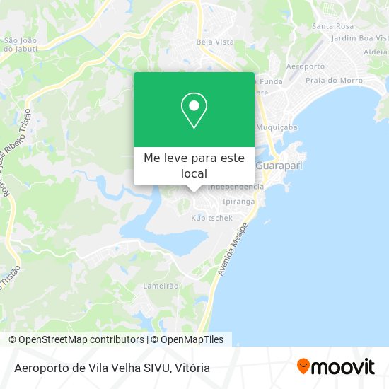 Aeroporto de Vila Velha SIVU mapa