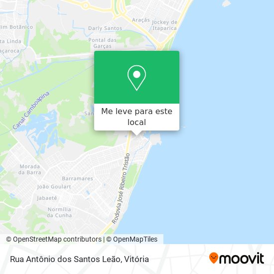 Rua Antônio dos Santos Leão mapa