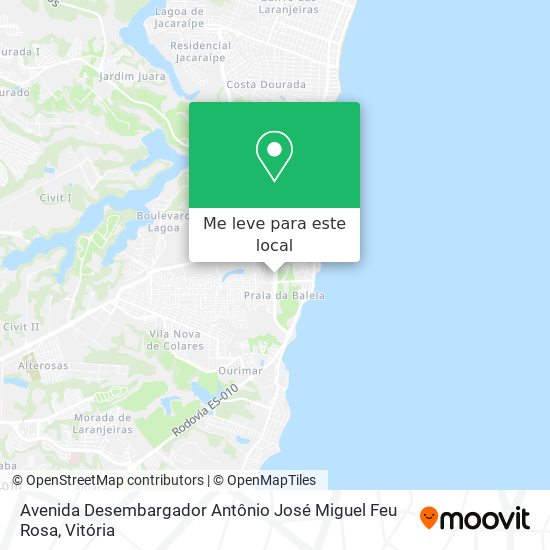 Avenida Desembargador Antônio José Miguel Feu Rosa mapa