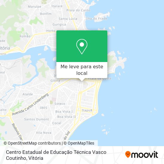 Centro Estadual de Educação Técnica Vasco Coutinho mapa