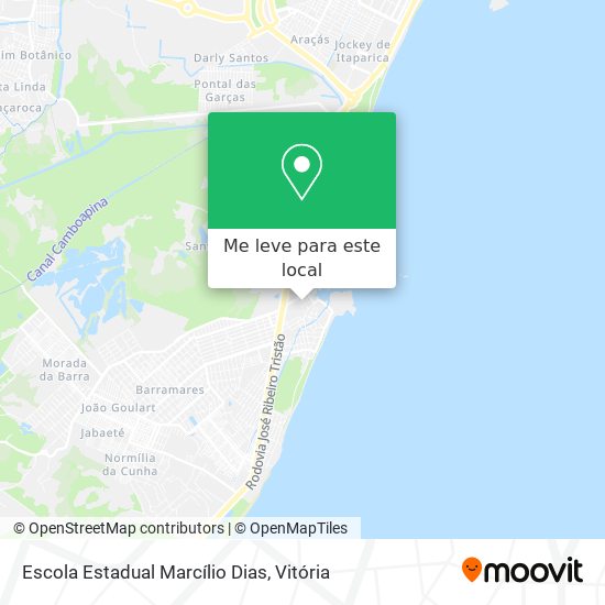 Escola Estadual Marcílio Dias mapa