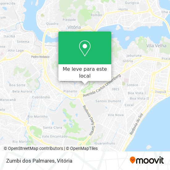 Zumbi dos Palmares mapa