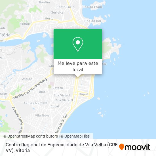 Centro Regional de Especialidade de Vila Velha (CRE-VV) mapa