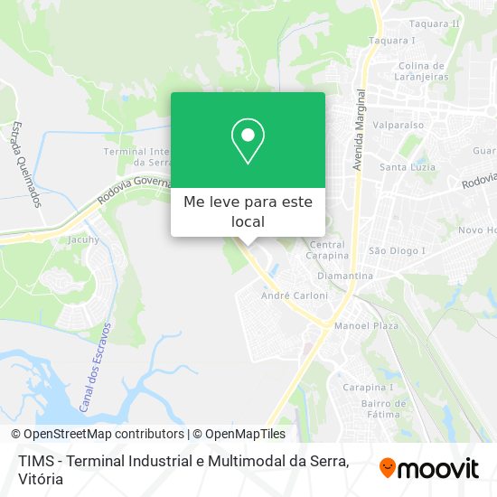 TIMS - Terminal Industrial e Multimodal da Serra mapa