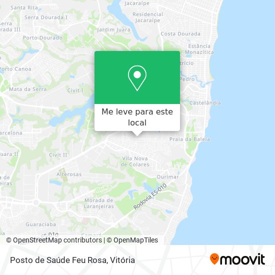 Posto de Saúde Feu Rosa mapa