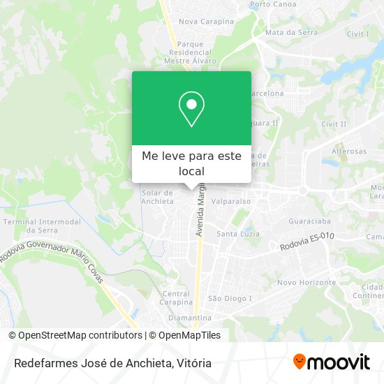 Redefarmes José de Anchieta mapa