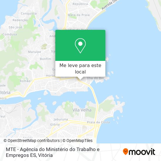 MTE - Agência do Ministério do Trabalho e Empregos ES mapa
