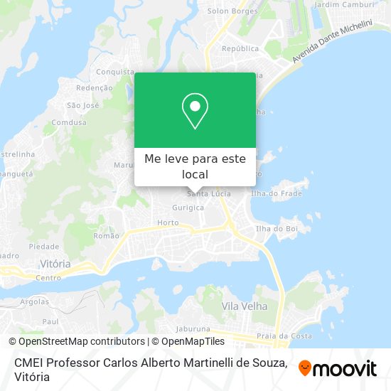 CMEI Professor Carlos Alberto Martinelli de Souza mapa