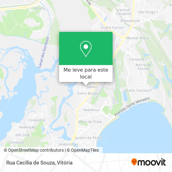 Rua Cecília de Souza mapa