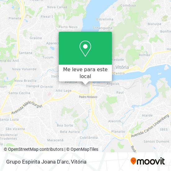 Grupo Espirita Joana D'arc mapa