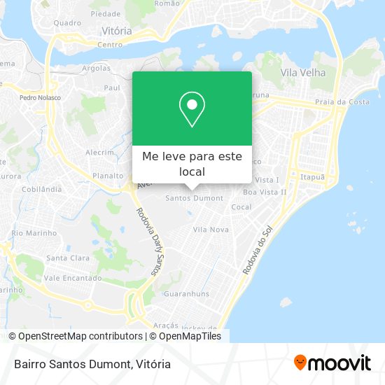 Bairro Santos Dumont mapa