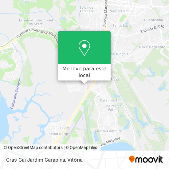Cras-Cai Jardim Carapina mapa
