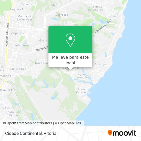 Cidade Continental mapa