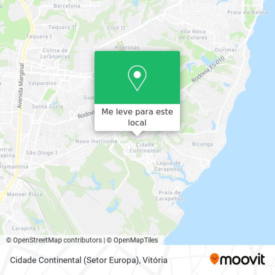Cidade Continental (Setor Europa) mapa