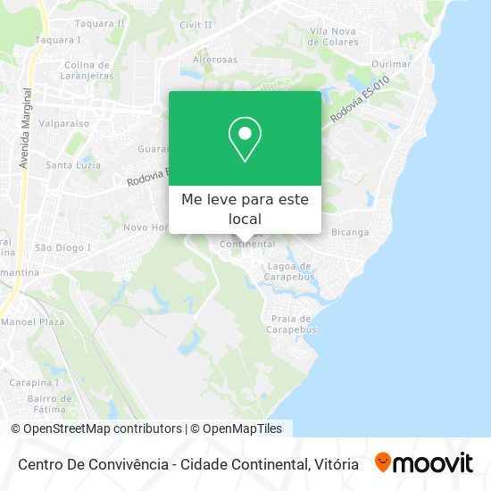 Centro De Convivência - Cidade Continental mapa
