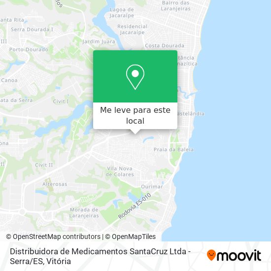 Distribuidora de Medicamentos SantaCruz Ltda - Serra / ES mapa