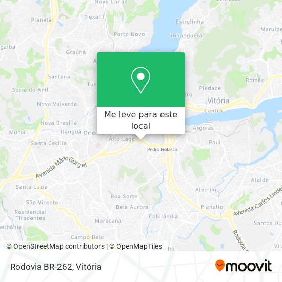 Rodovia BR-262 mapa