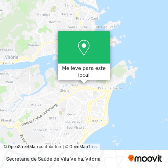 Secretaria de Saúde de Vila Velha mapa