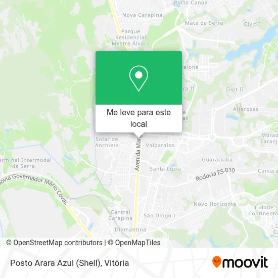 Posto Arara Azul (Shell) mapa