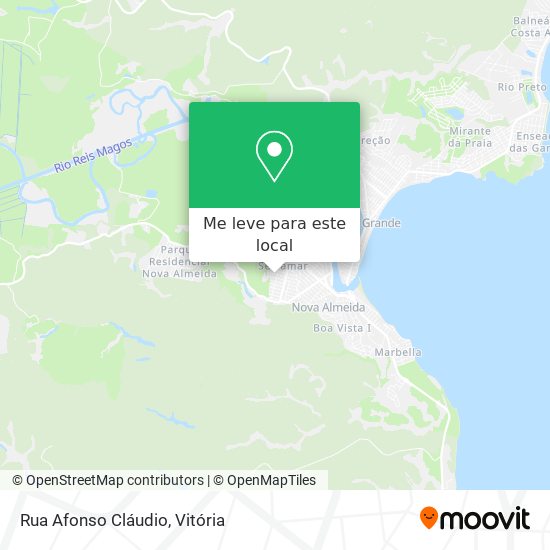 Rua Afonso Cláudio mapa