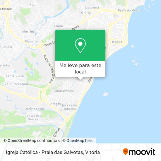 Igreja Católica - Praia das Gaivotas mapa