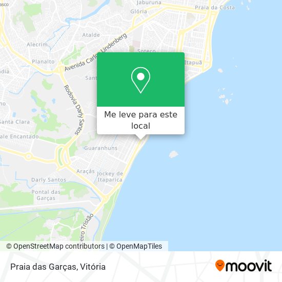 Praia das Garças mapa