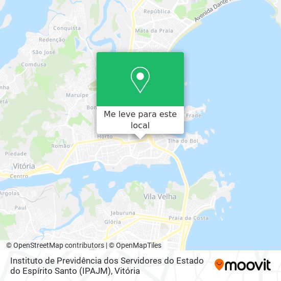 Instituto de Previdência dos Servidores do Estado do Espírito Santo (IPAJM) mapa