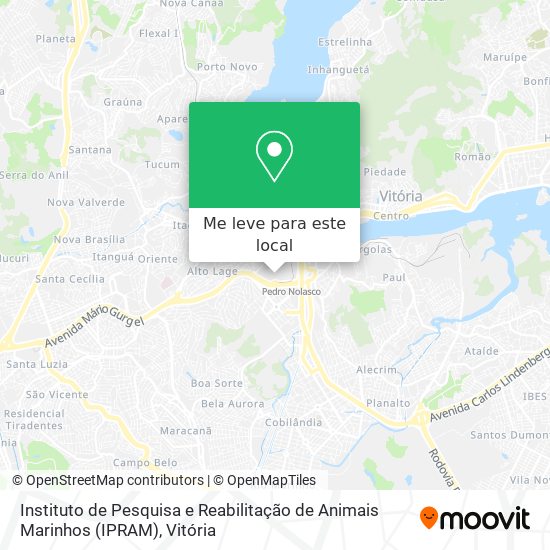 Instituto de Pesquisa e Reabilitação de Animais Marinhos (IPRAM) mapa