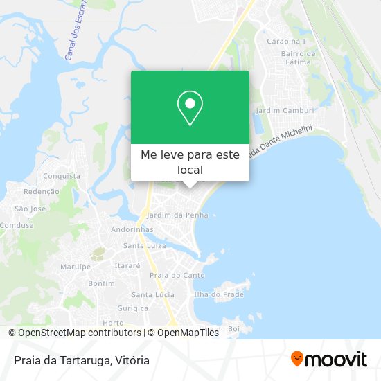 Praia da Tartaruga mapa