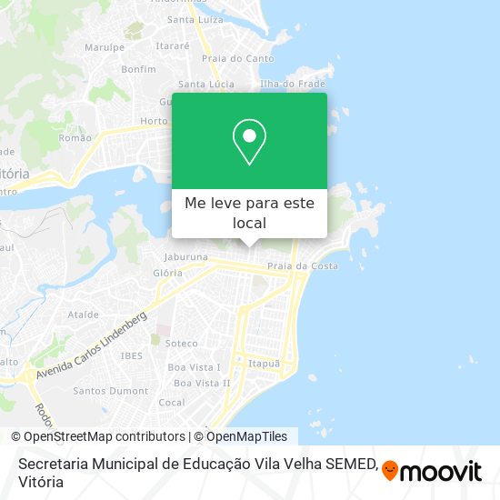 Secretaria Municipal de Educação  Vila Velha SEMED mapa