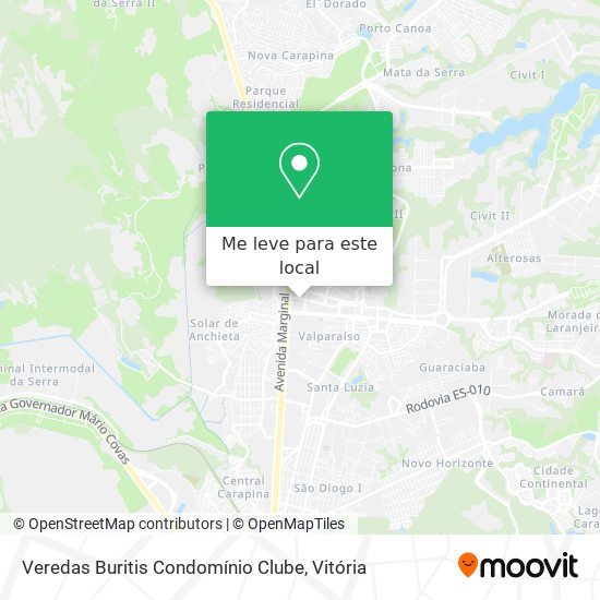 Veredas Buritis Condomínio Clube mapa