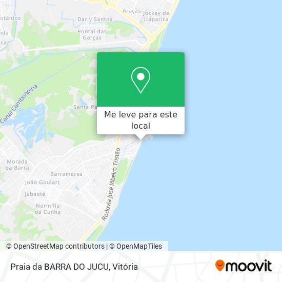 Praia da BARRA DO JUCU mapa