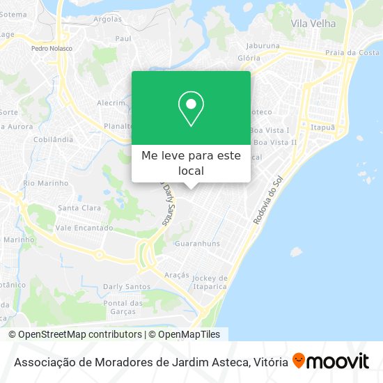 Associação de Moradores de Jardim Asteca mapa
