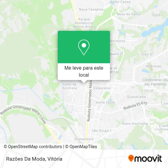 Razões Da Moda mapa