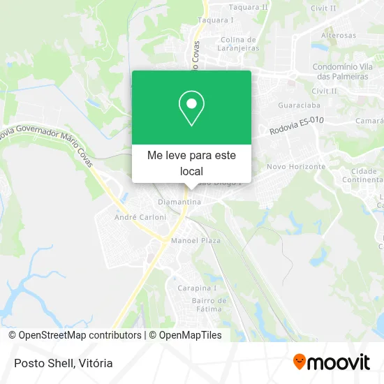 Posto Shell mapa