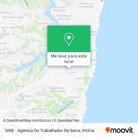 SINE - Agência Do Trabalhador De Serra mapa