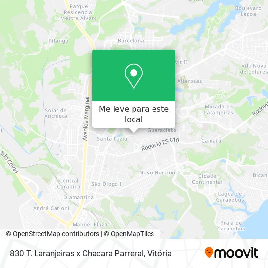830 T. Laranjeiras x Chacara Parreral mapa