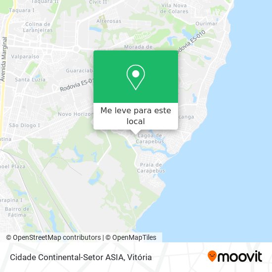 Cidade Continental-Setor ASIA mapa