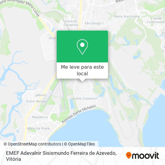 EMEF Adevalnir Sisismundo Ferreira de Azevedo mapa