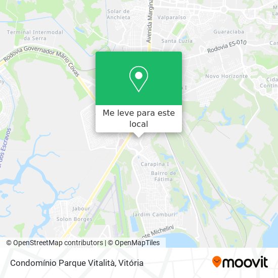 Condomínio Parque Vitalità mapa