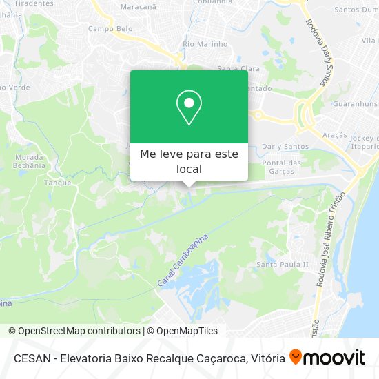 CESAN - Elevatoria Baixo Recalque Caçaroca mapa