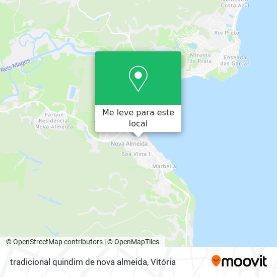 tradicional quindim de nova almeida mapa