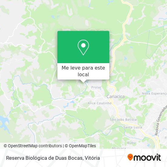 Reserva Biológica de Duas Bocas mapa