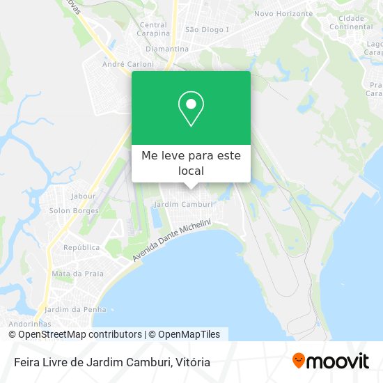 Feira Livre de Jardim Camburi mapa