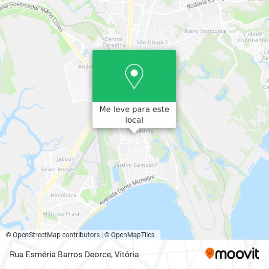 Rua Esméria Barros Deorce mapa