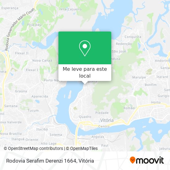 Rodovia Serafim Derenzi 1664 mapa