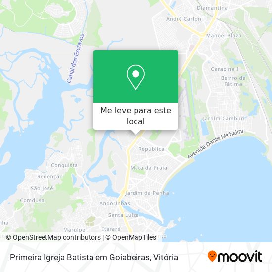 Primeira Igreja Batista em Goiabeiras mapa