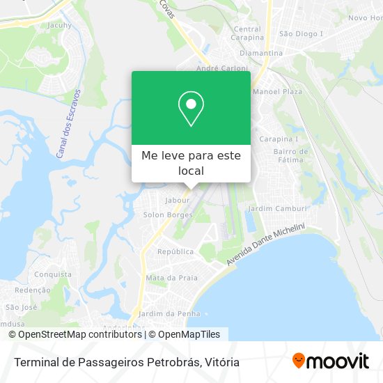 Terminal de Passageiros Petrobrás mapa