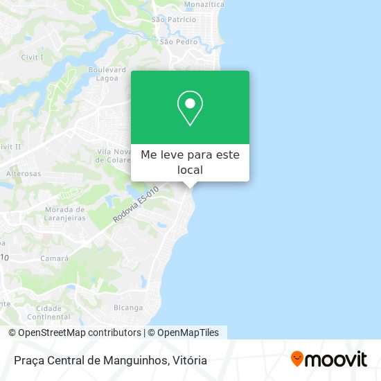 Praça Central de Manguinhos mapa